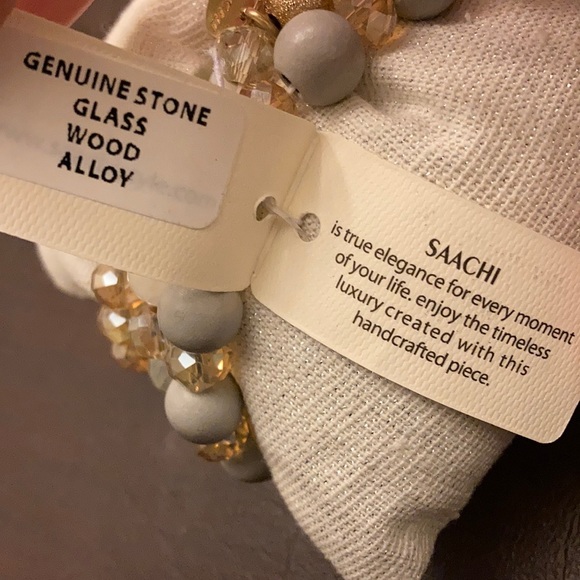 ⚜️Saachi Genuine Agate Stone Druzy Bead Bracelet! - Picture 6 of 6